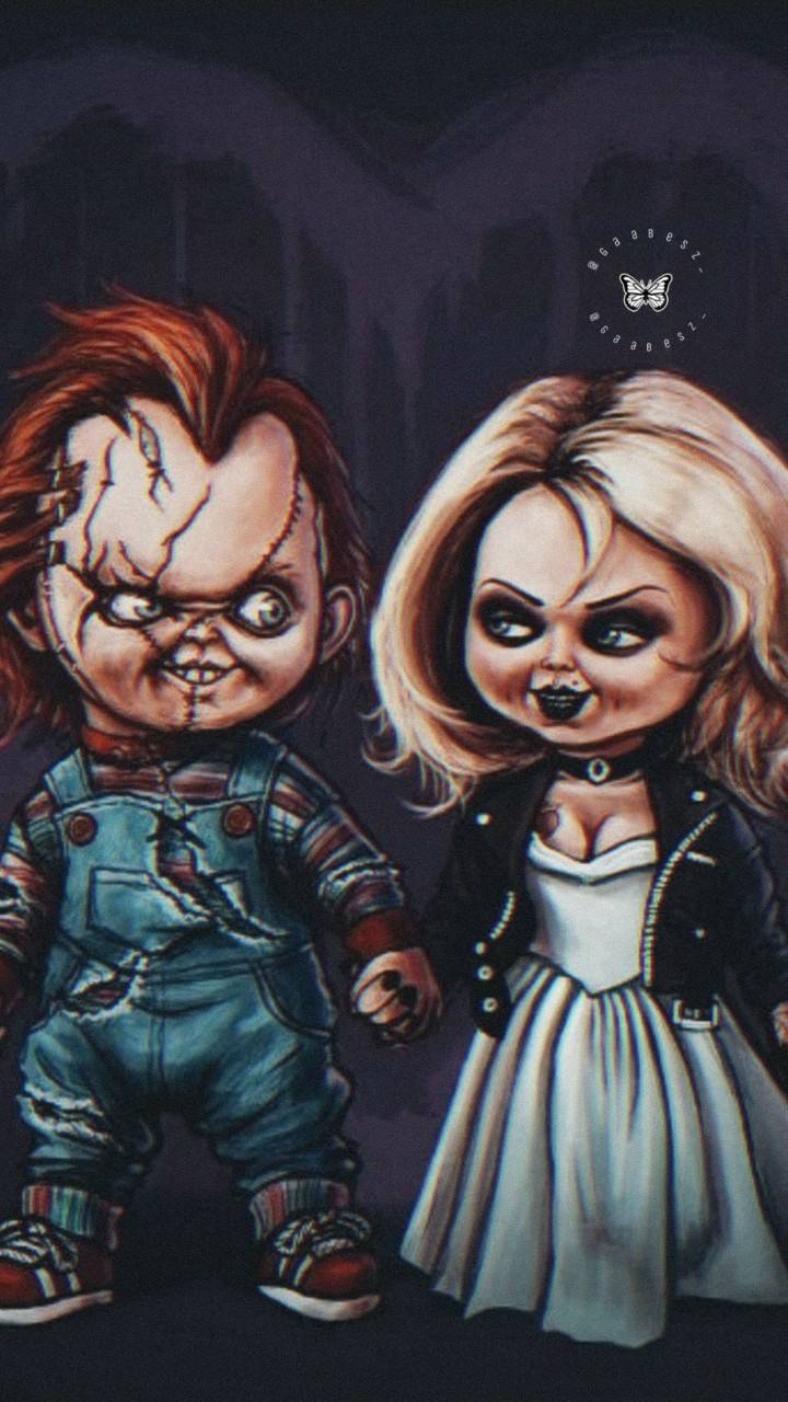 Chucky and Tiffany Wallpaper