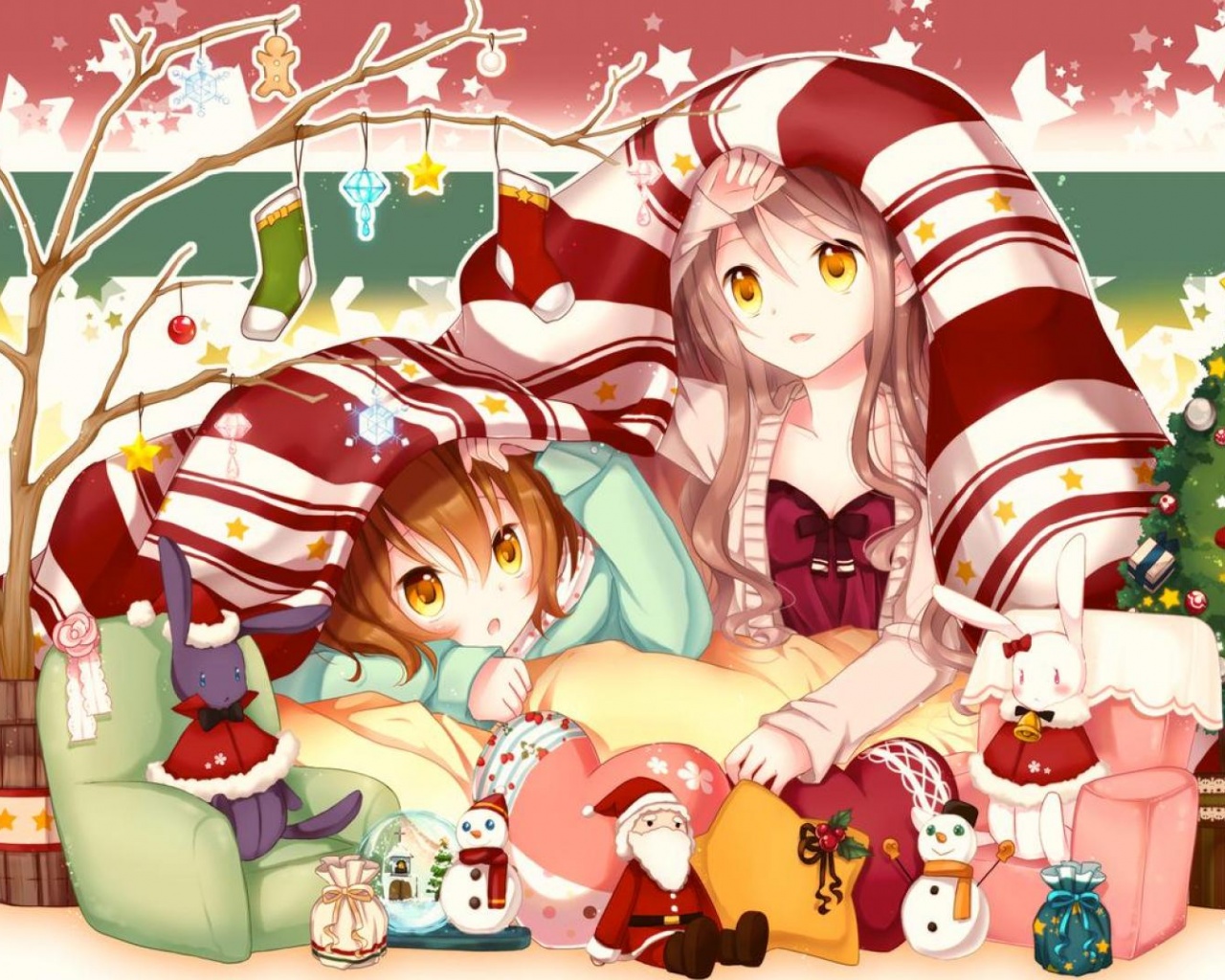 1280x1024 Anime Christmas merry desktop PC and Mac wallpapers