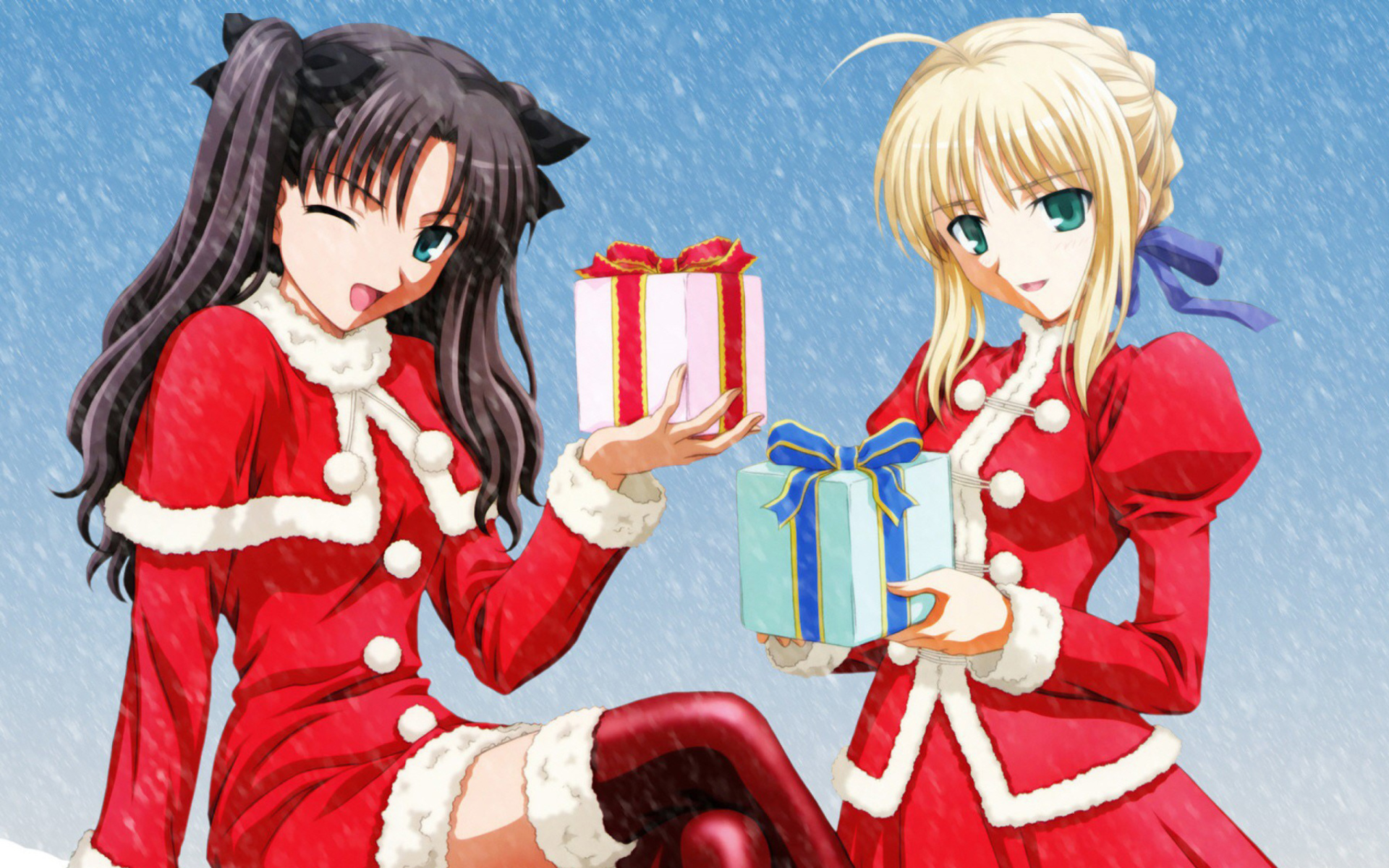 Anime Christmas Wallpapers for Widescreen Desktop PC 1920x1080 Full HD