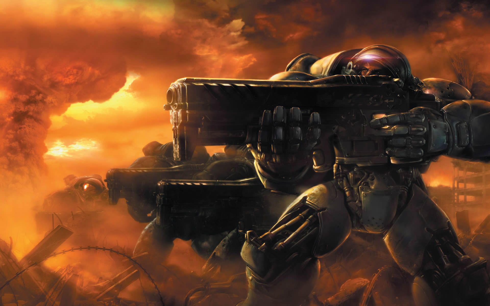 Terran Marines On The Attack 2 Wallpaper
