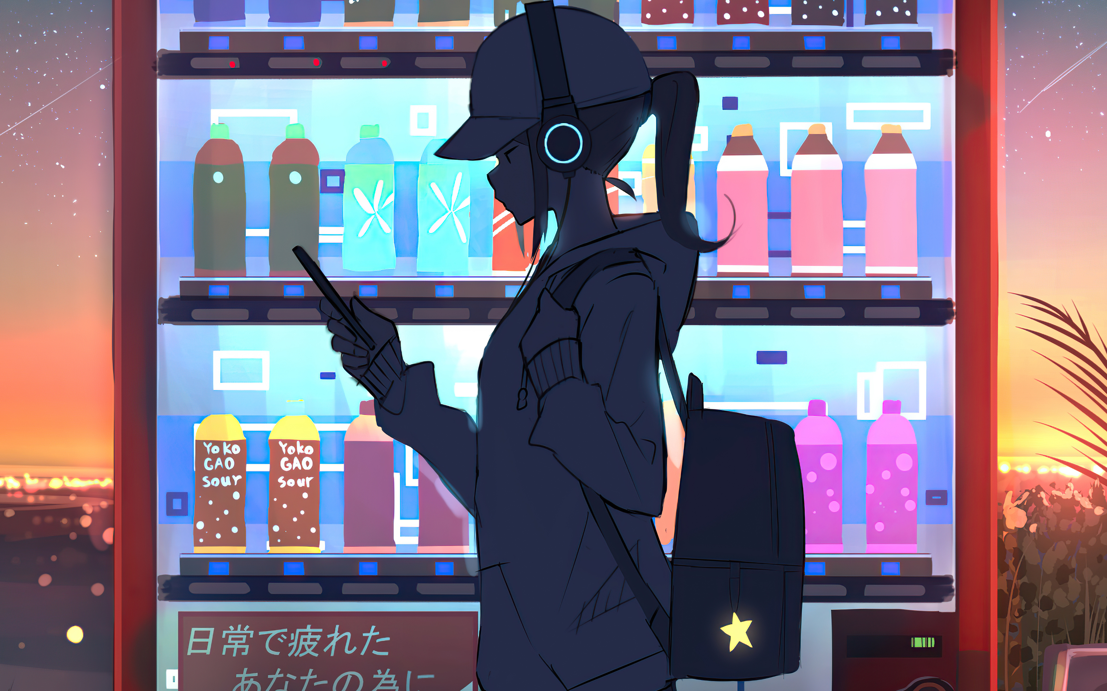 Anime Girl Vending Machine 5k 4k HD 4k Wallpaper, Image, Background, Photo and Picture