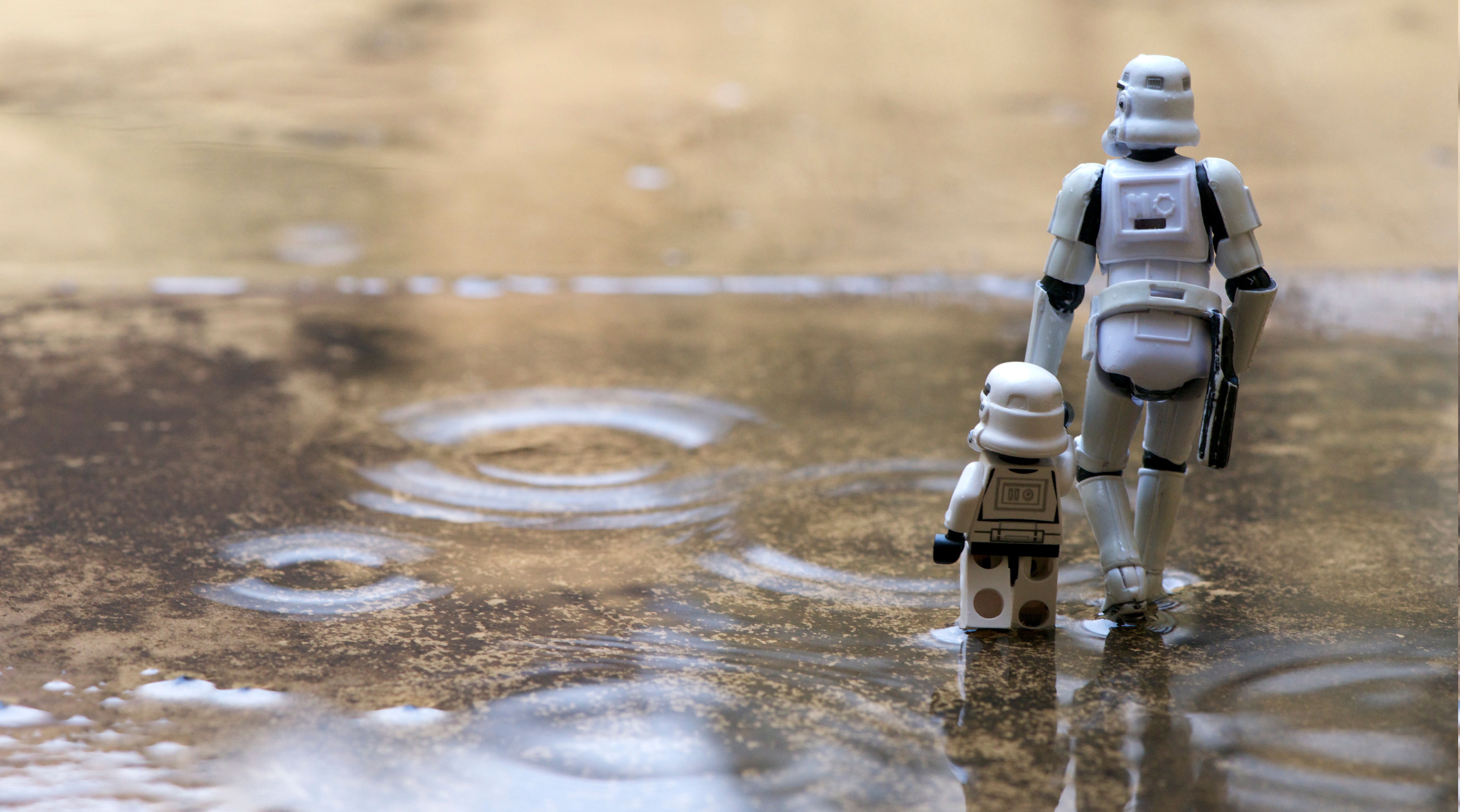 Star Wars, Stormtrooper, LEGO, Rain, Pond Wallpaper HD / Desktop and Mobile Background