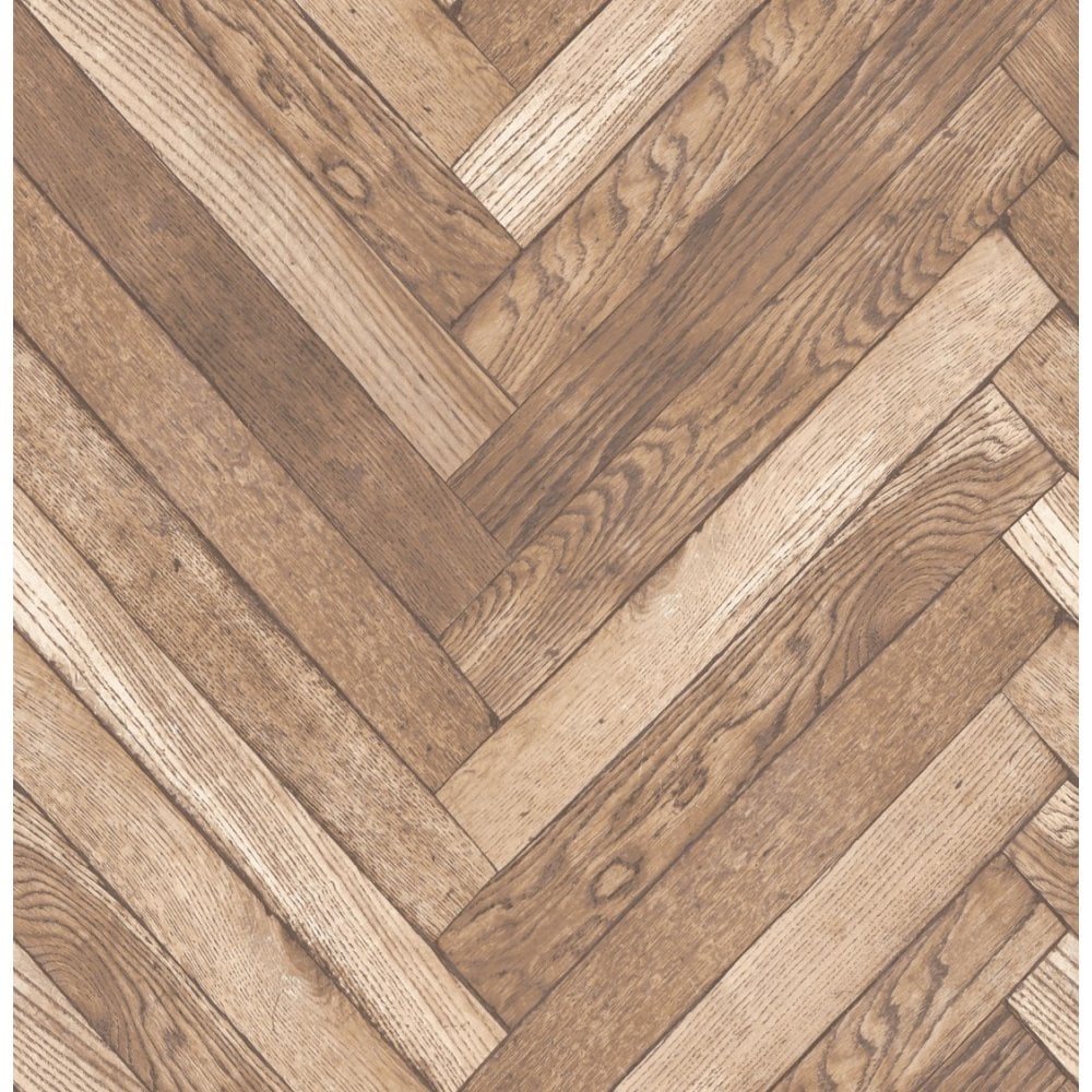 Fine Decor Distinctive Parquet Wood Wallpaper Natural Beige (FD40881) from I Love Wallpaper UK