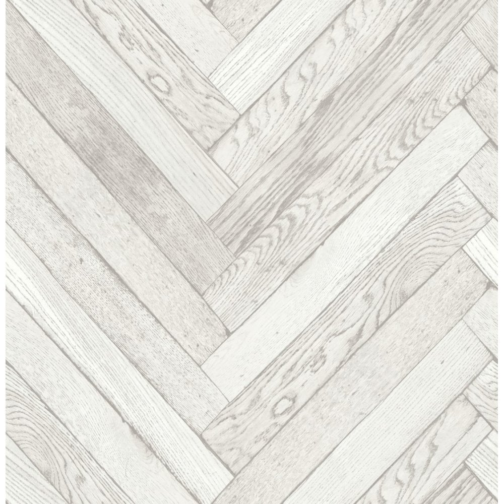 Fine Decor Distinctive Parquet Wood Wallpaper White (FD40882) from I Love Wallpaper UK