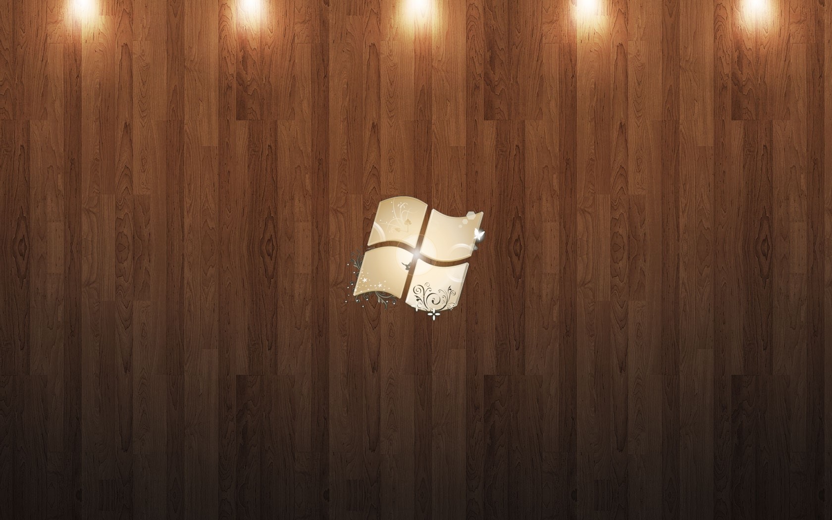 1680x1050 Windows, Wood, Parquet, Light, Logo wallpaper JPG