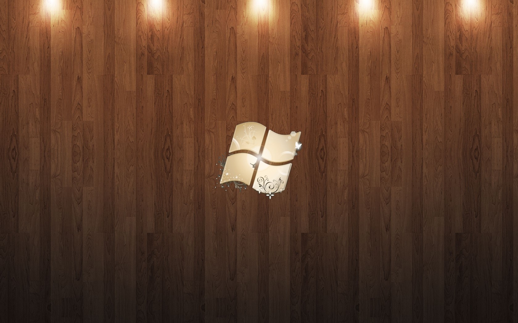 1680x1050 Windows, Wood, Parquet, Light, Logo wallpaper JPG