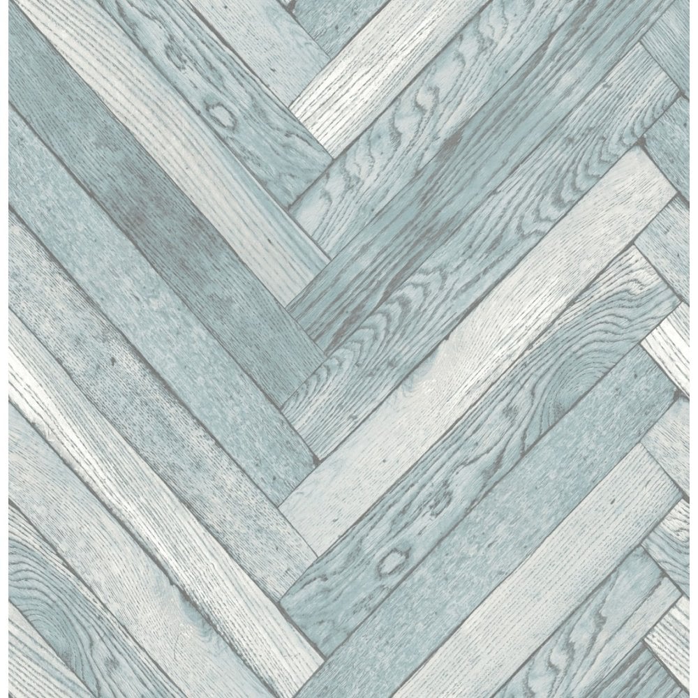 Fine Decor Distinctive Parquet Wood Wallpaper Blue (FD40883) from I Love Wallpaper UK