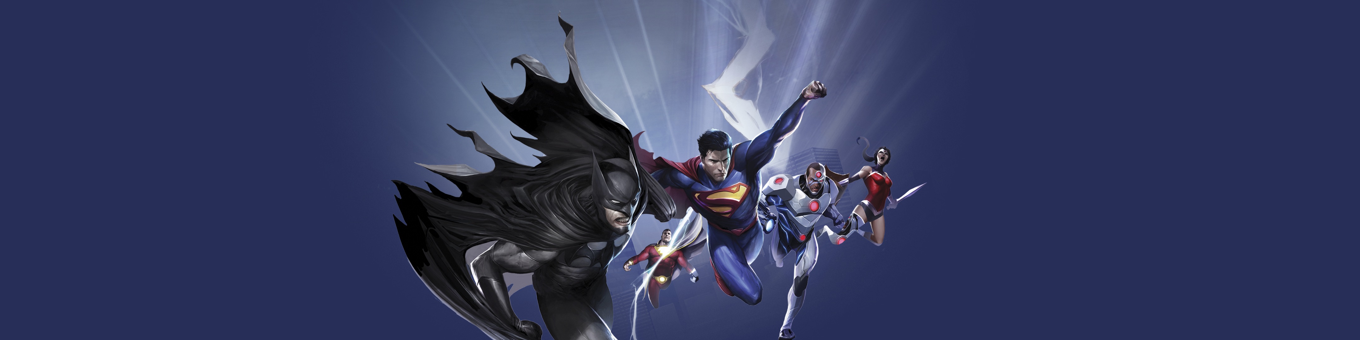 DC animated movies 4320x1080 wallpaper