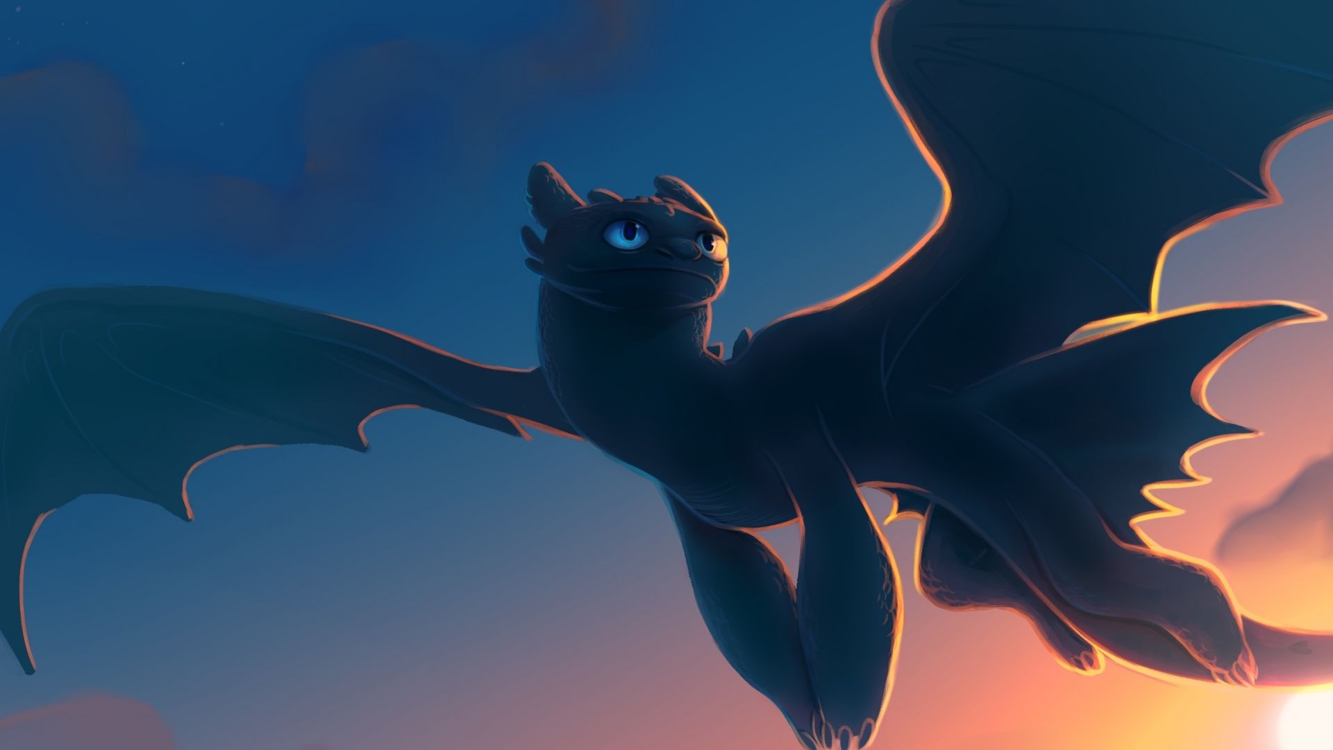 Desktop wallpaper toothless, movie, how to train your dragon, artwork, HD image, picture, background, 33fb65