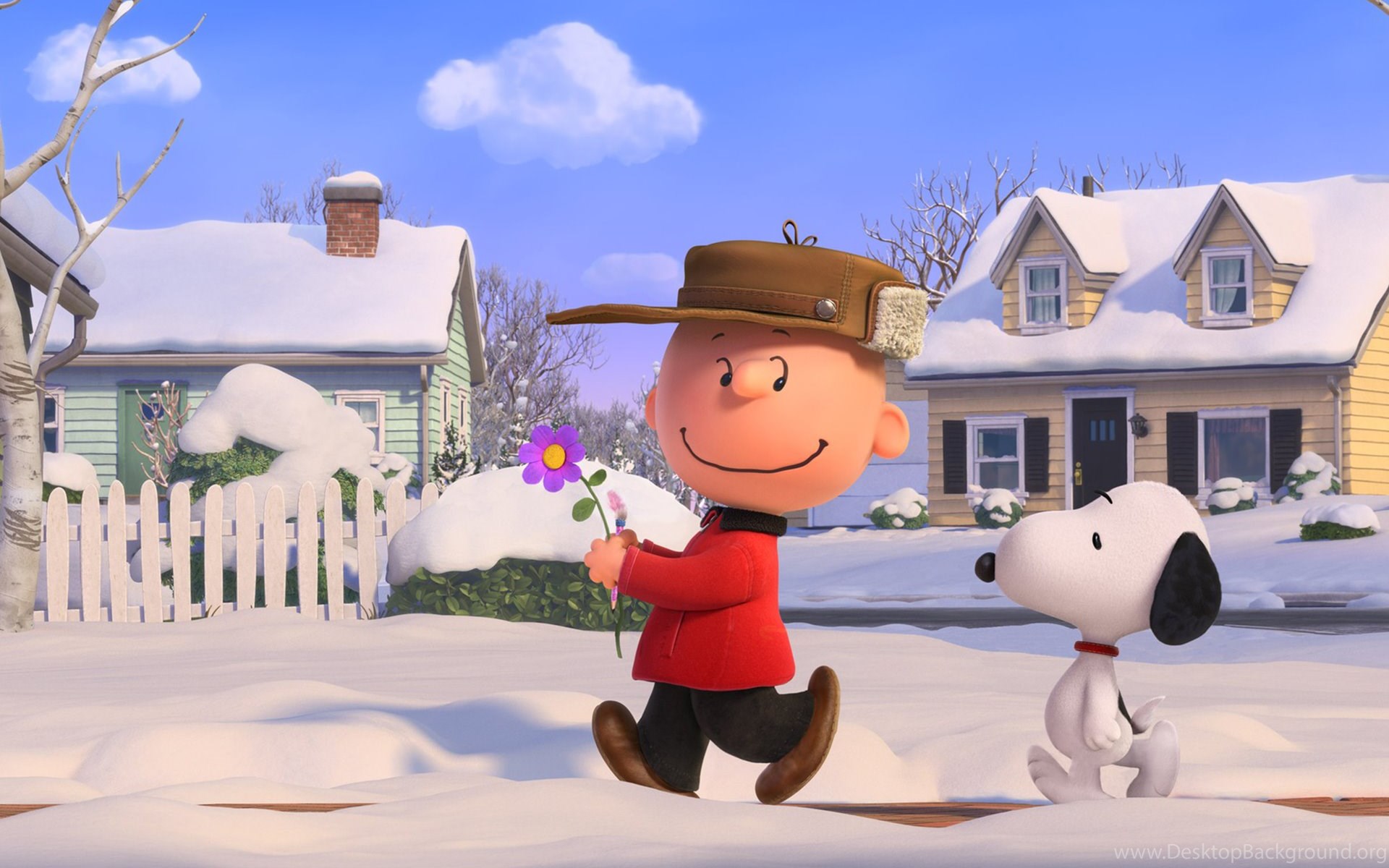 Snoopy And Charlie Brown In Winter Wallpapers Desktop Backgrounds