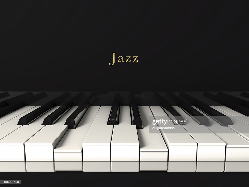 Black Jazz Piano Front View High Res