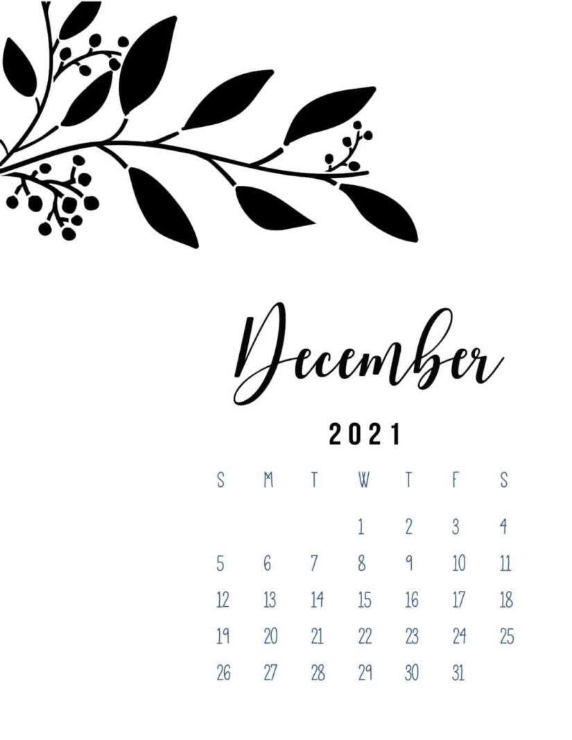 Free Printable December 2021 Calendars for Your Office