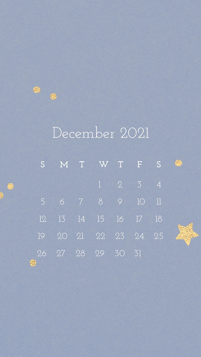Calendar 2021 December editable