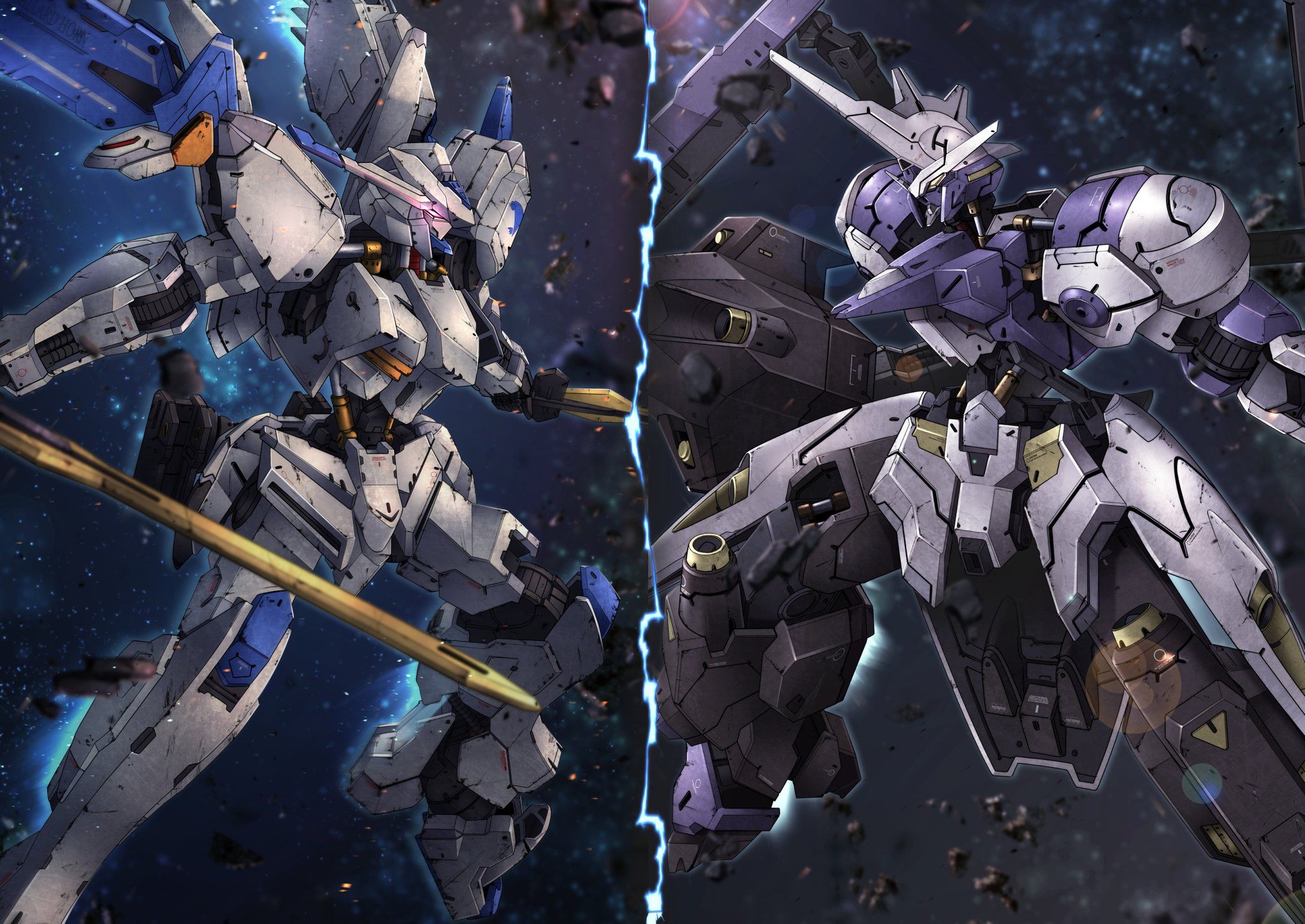 Gundam Bael and Gundam Kimaris Vidar. Gundam wallpaper, Gundam iron blooded orphans, Gundam
