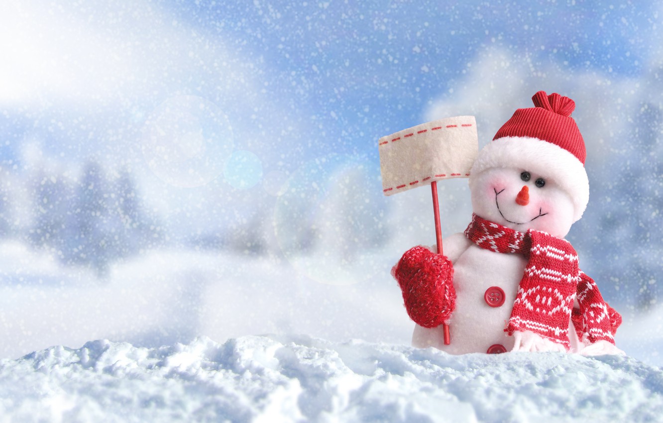 Wallpapers winter, snow, New Year, Christmas, snowman, Christmas, winter, snow, Merry Christmas, Xmas, snowman, decoration image for desktop, section новый год
