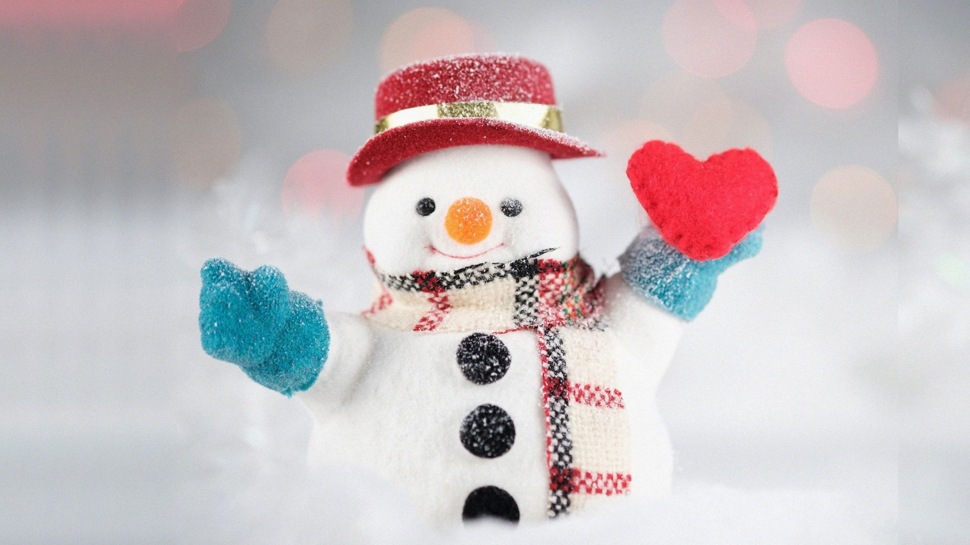 Desktop wallpapers snowman, cute, snowfall, christmas, hd image, picture, background, 02a1b7