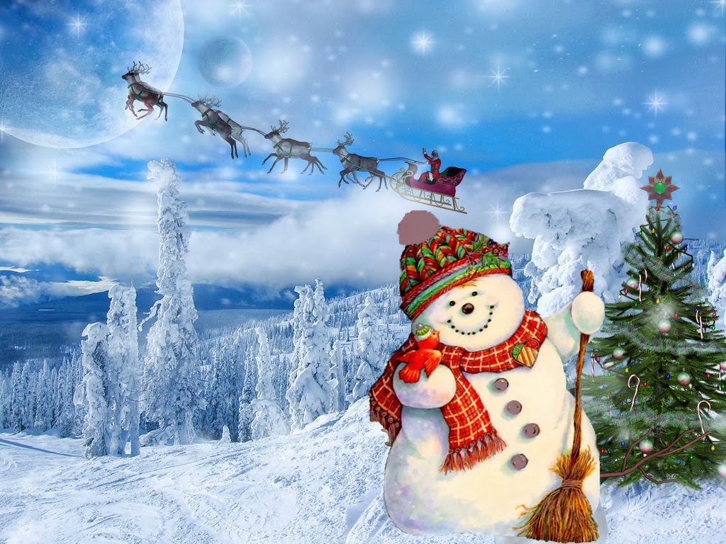 Free download Cute Snowman Christmas Frosty Santa Santa and Snowman Santa [1024x768] for your Desktop, Mobile & Tablet