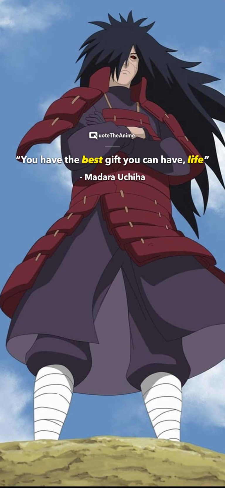 HD wallpaper Anime Naruto Madara Uchiha Quote Text  Wallpaper Flare