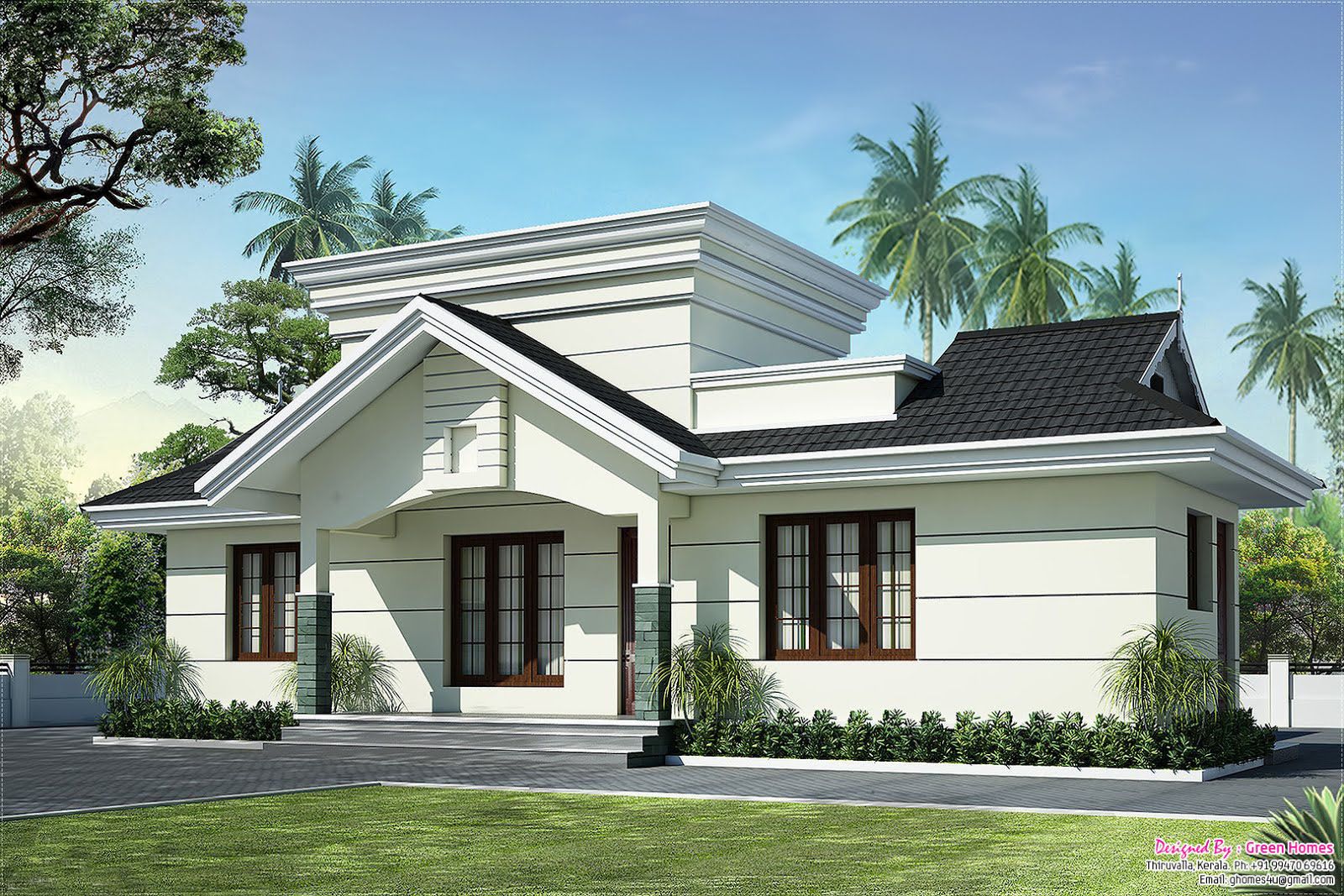 low cost kerala home. Kerala house design, Bungalow house plans, House construction plan