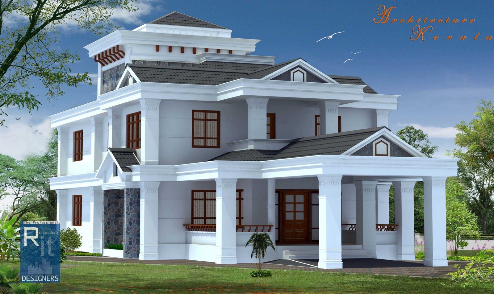 Architecture Kerala: 4 BED ROOM KERALA HOUSE. Kerala house design, House porch design, House outside design