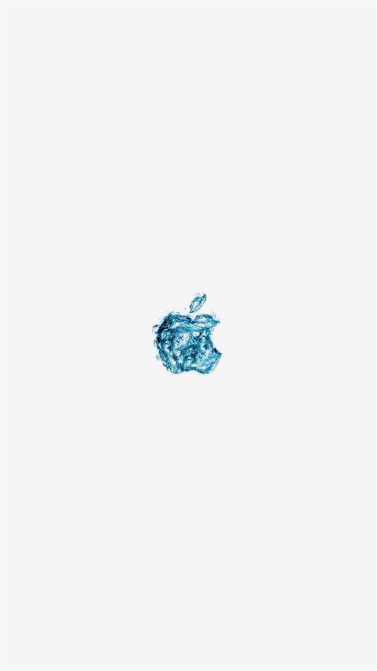 Apple Logo Water White Blue Art Illustration iPhone 8 Wallpapers Free Download