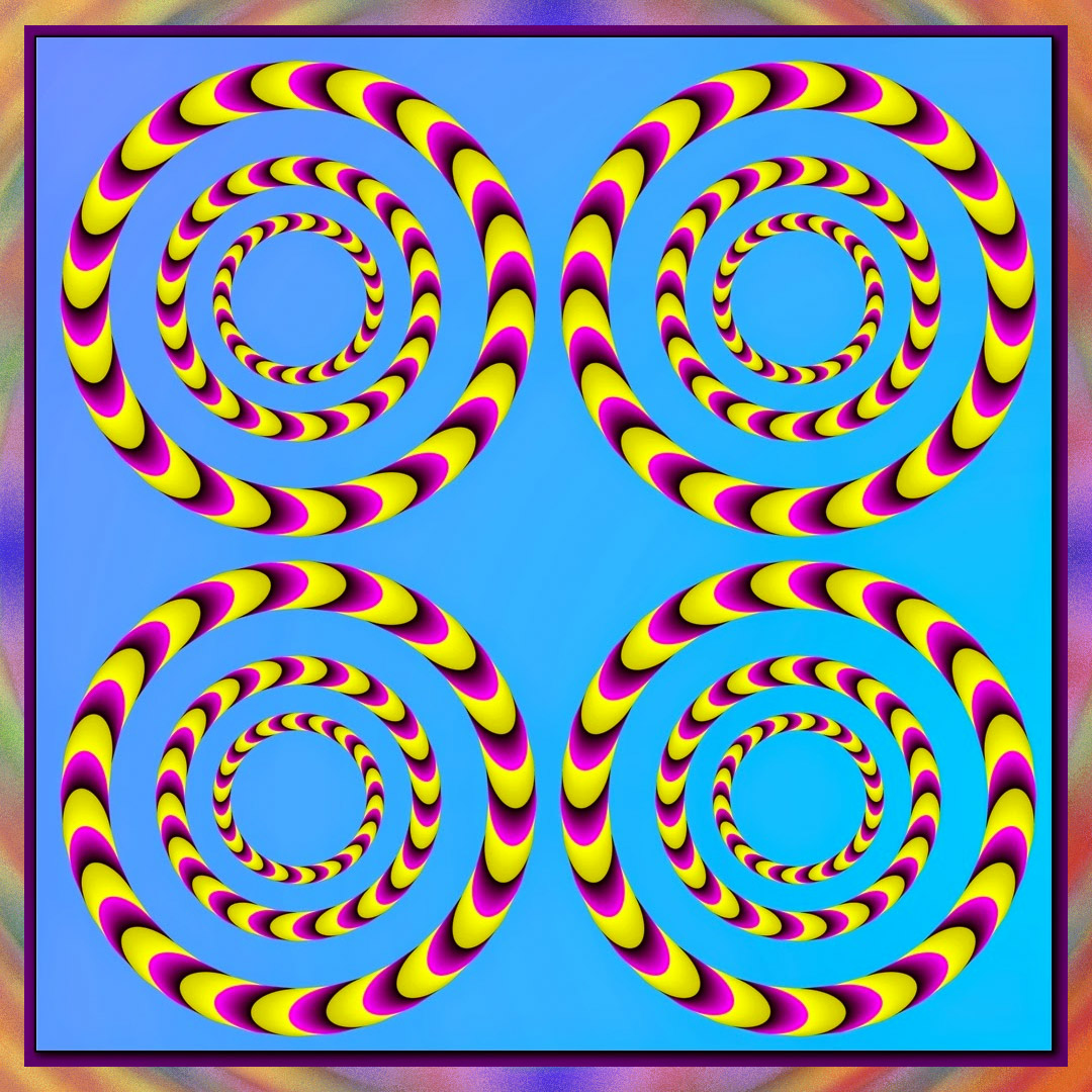 Optical Illusion Rotating Circles
