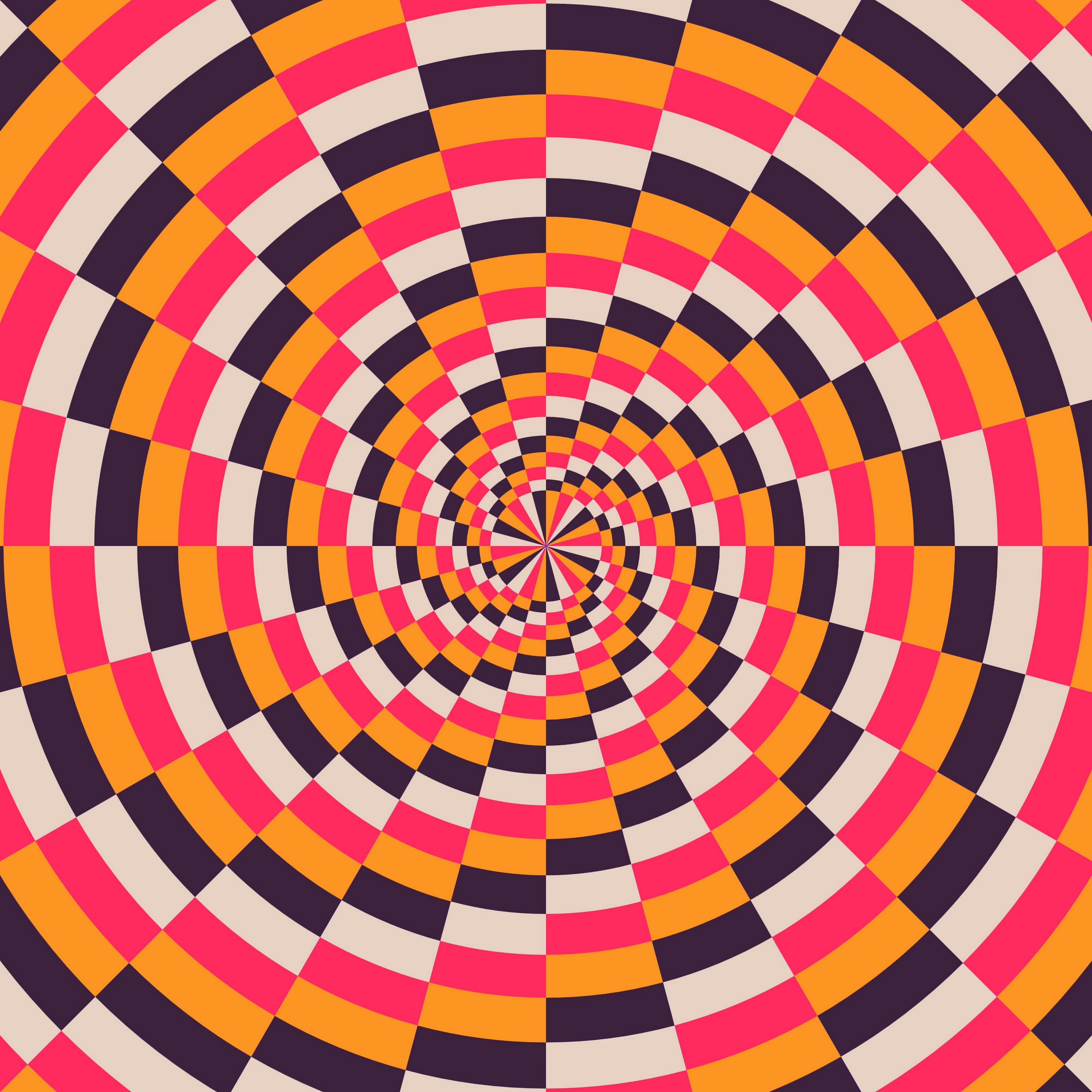 Wallpaper Spiral, Multicolored, Optical Illusion Colorful Optical Illusions
