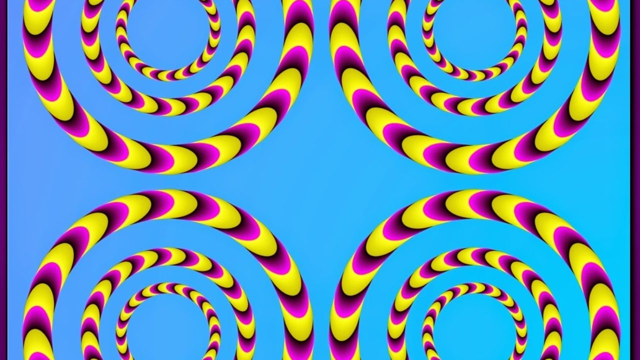 Rotating Circles Optical Illusion
