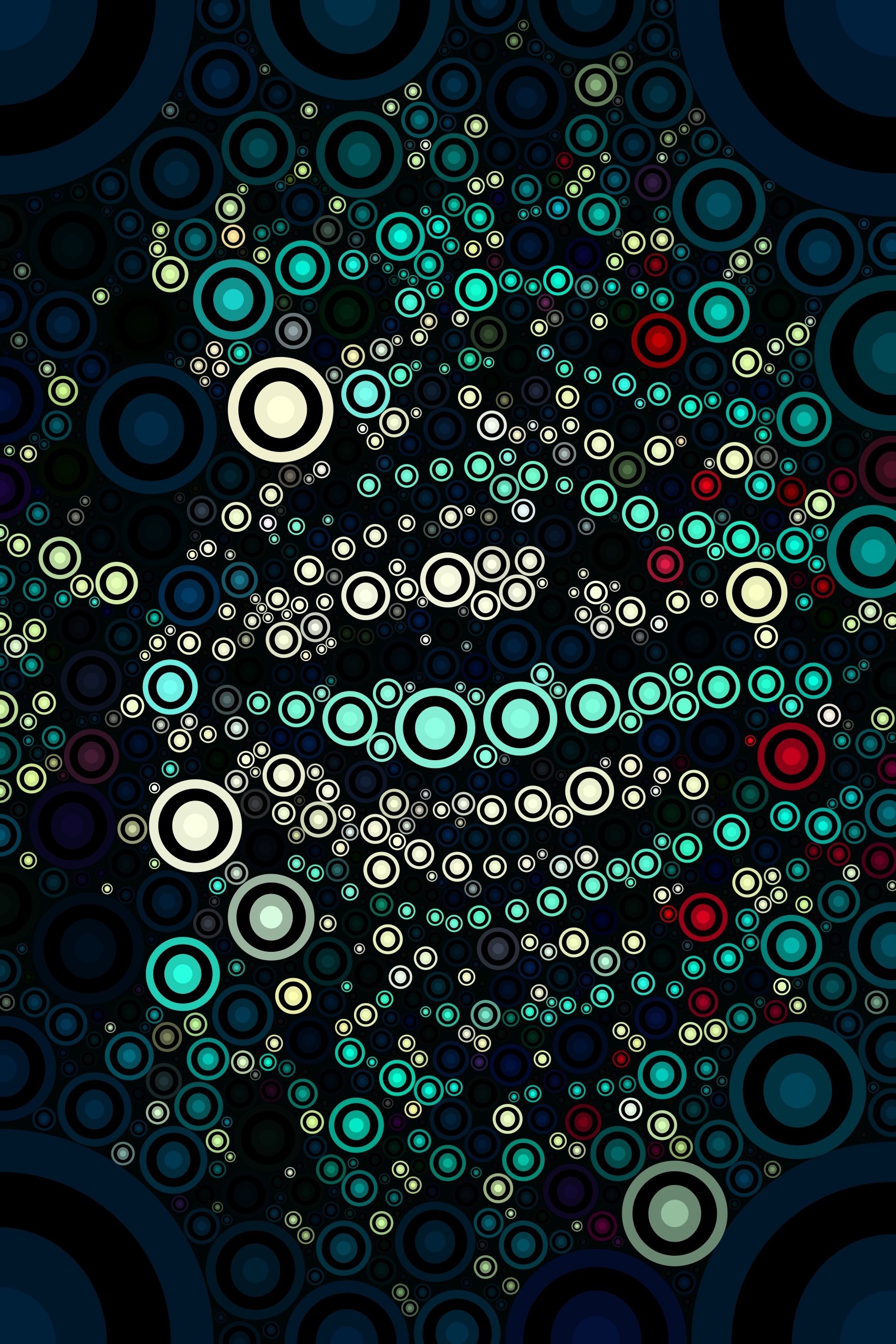 Download wallpaper 1706x2560 circles, colorful, pattern, shapes HD background