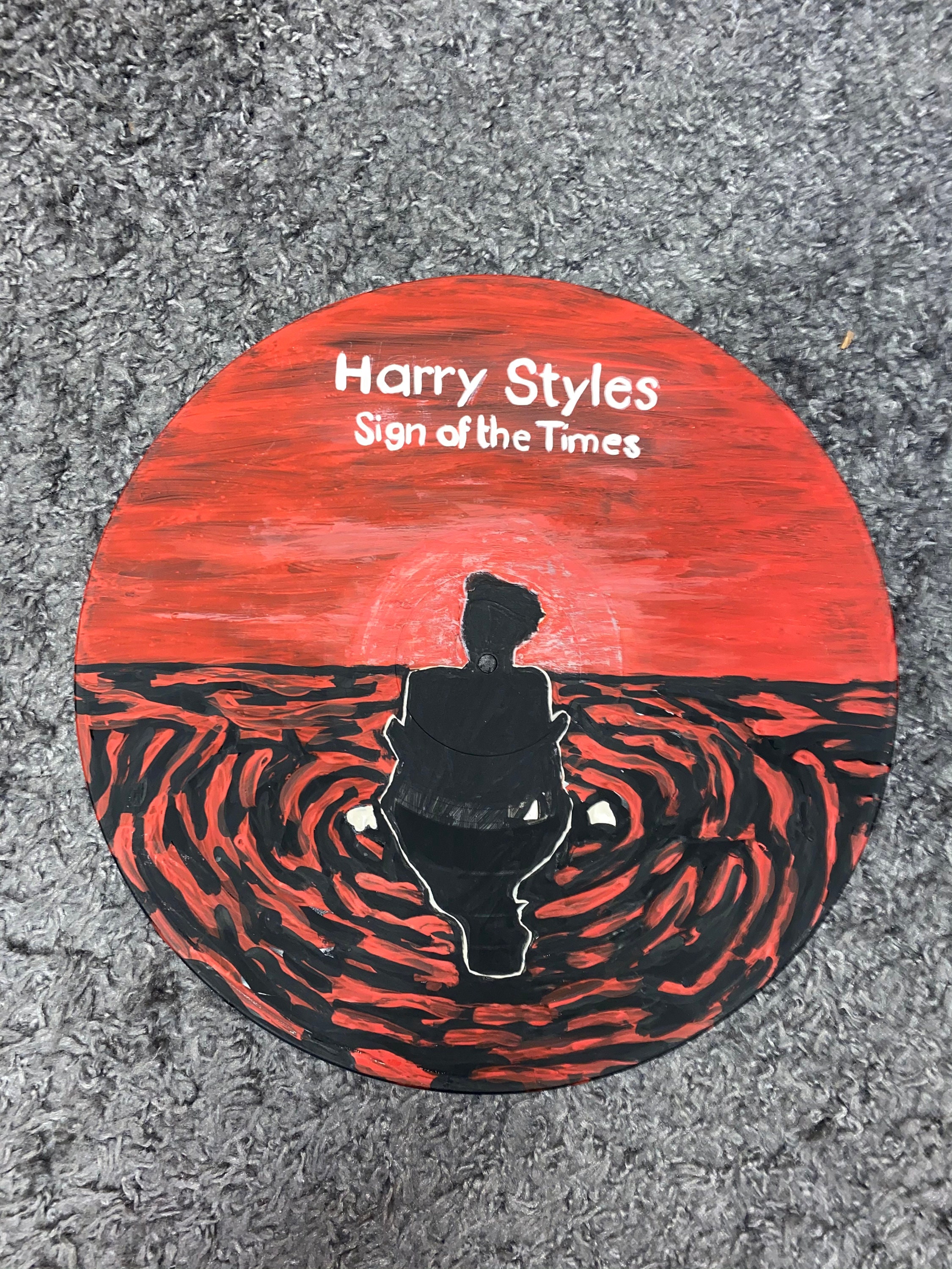 Harry Styles Sign of the Times Painted Vinyl Record
