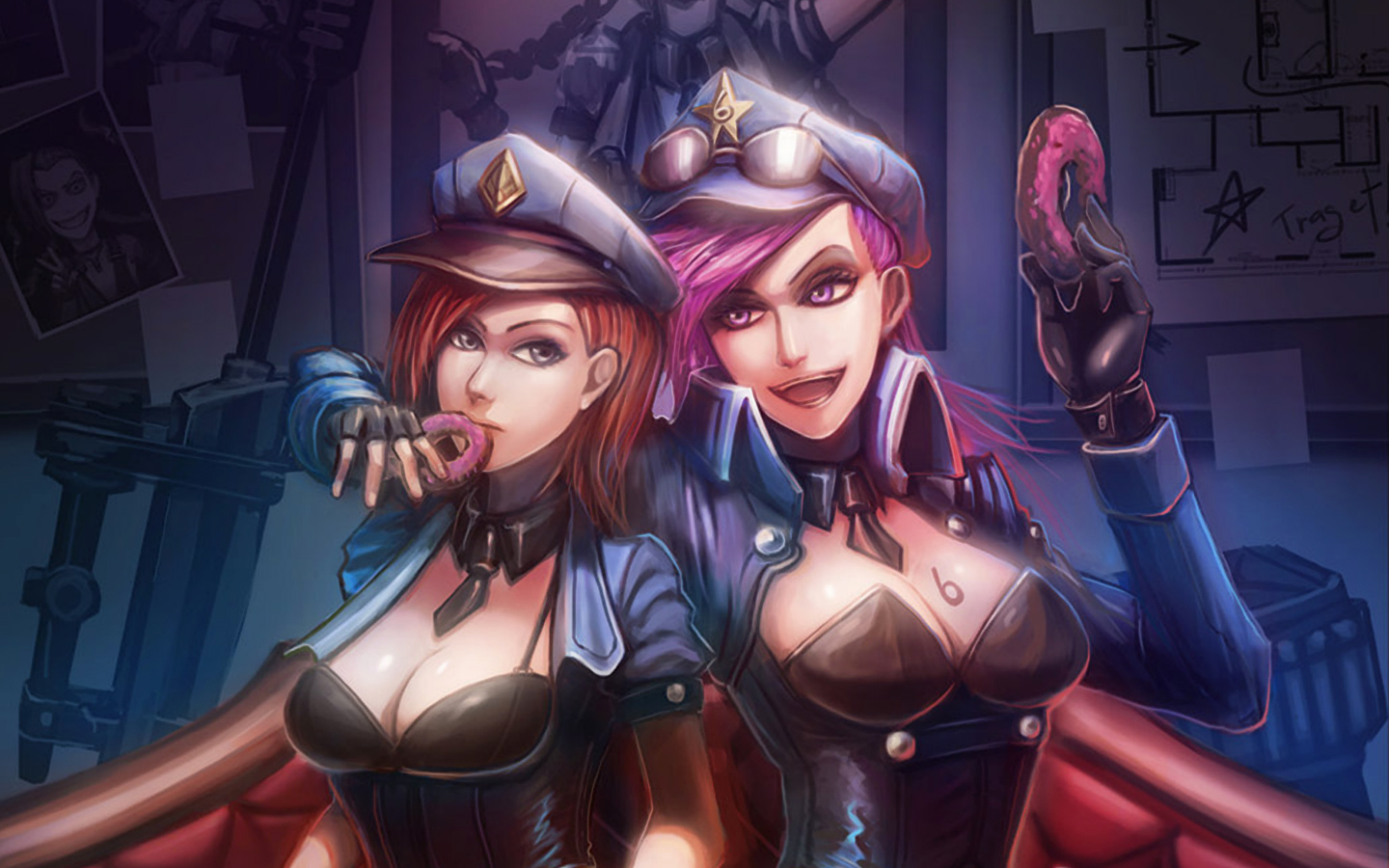 Officer Caitlyn and Vi LoL 9u Wallpapers HD