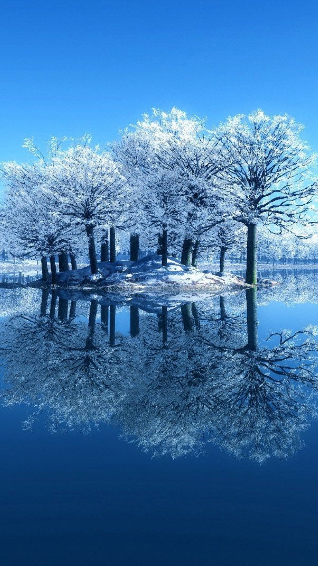 14++ Winter Lake iPhone Wallpaper