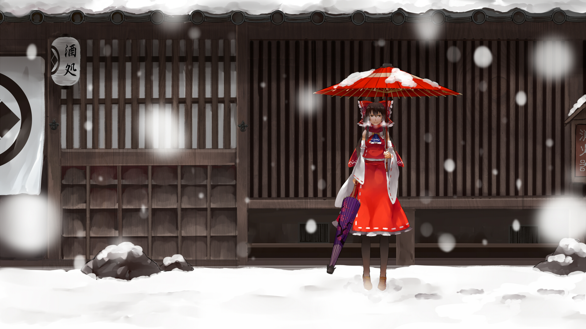 Snow Winter Anime Girl Wallpaper