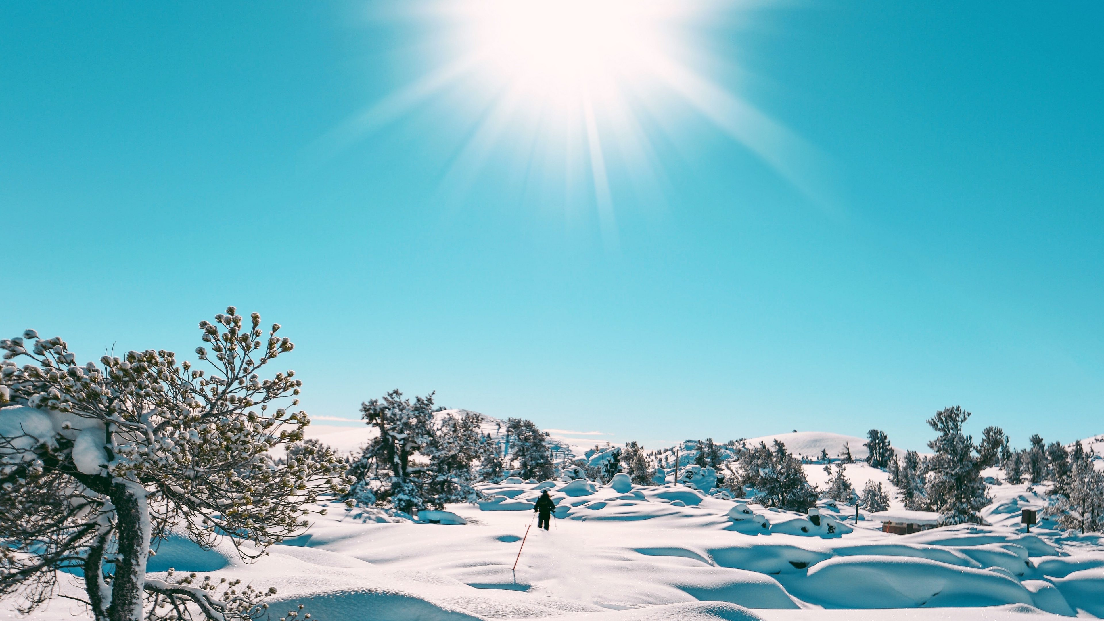 Wallpapers Snow, Sun, Landscape, Winter