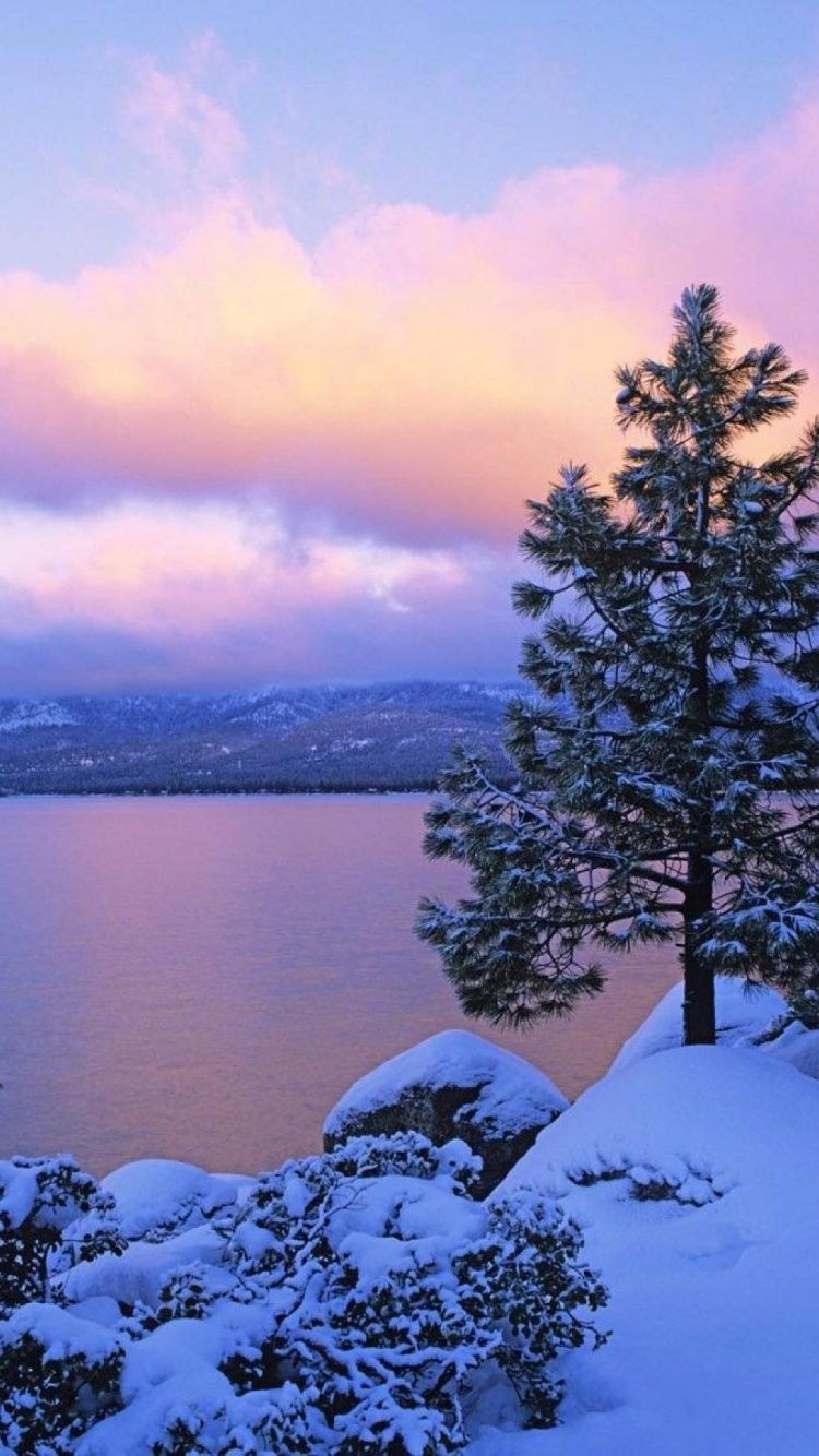 Lake Tahoe Background iPhone 6 Wallpaper 37291 iPhone 6 Wallpaper. Winter scenery, Lake tahoe winter, Beautiful scenery wallpaper