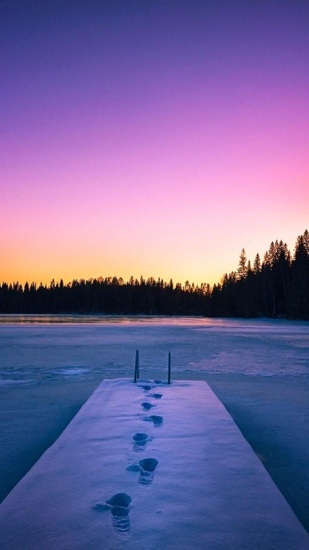 Winter Lake Wallpaper for iPhone 6 Plus