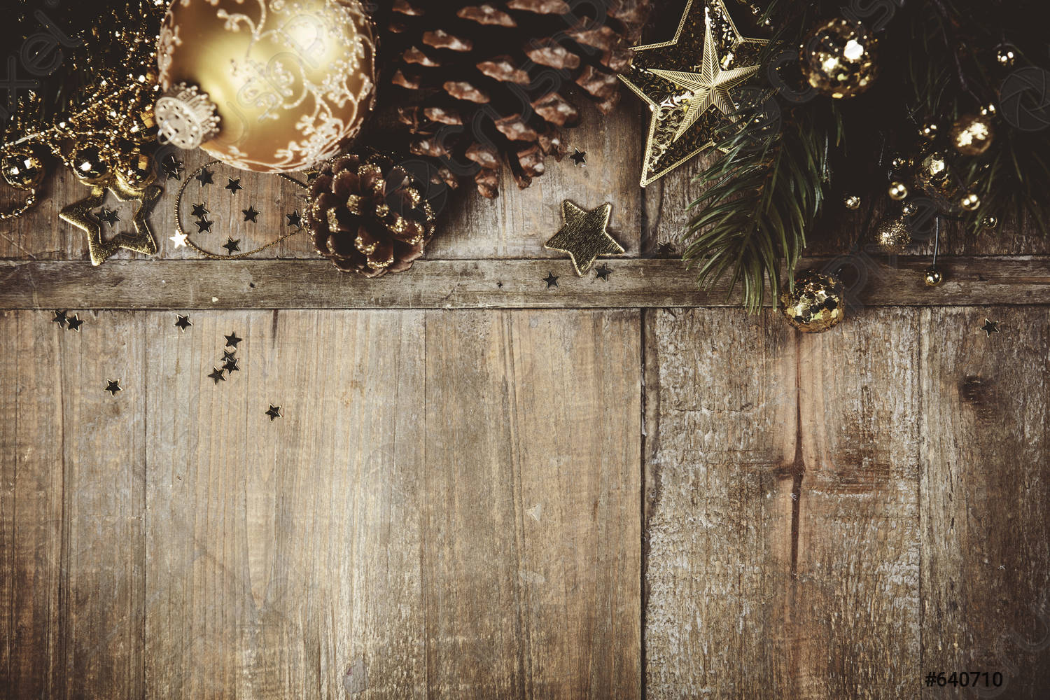 Christmas theme background in vintage tone, space for text