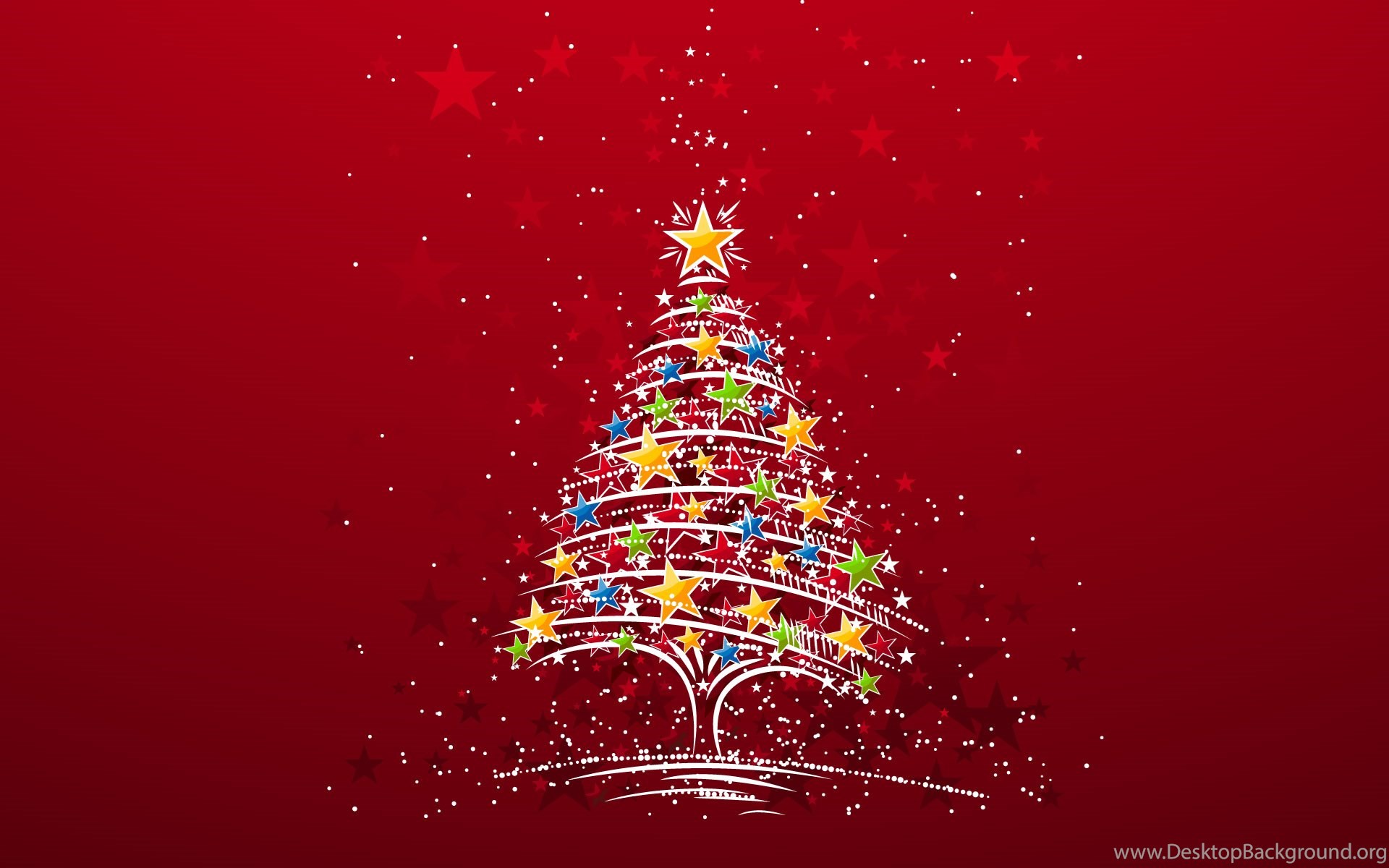 Colorful Christmas Tree Wallpaper Desktop Background