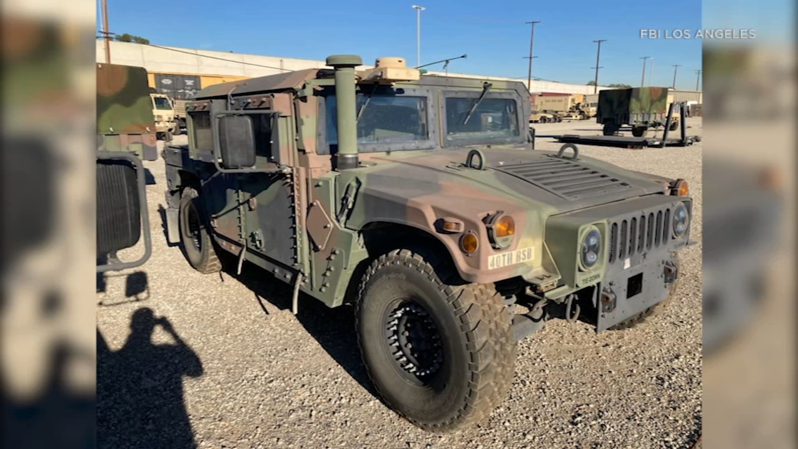 FBI searching for armored military Humvee stolen from National Guard facility in Bell Los Angeles