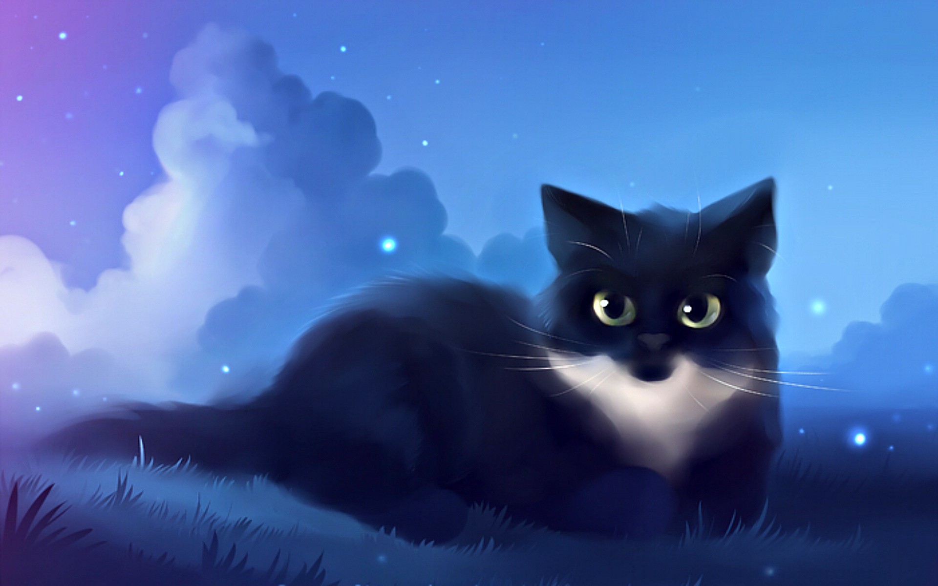 Cute Cat Anime Wallpapers Wallpaper Cave 