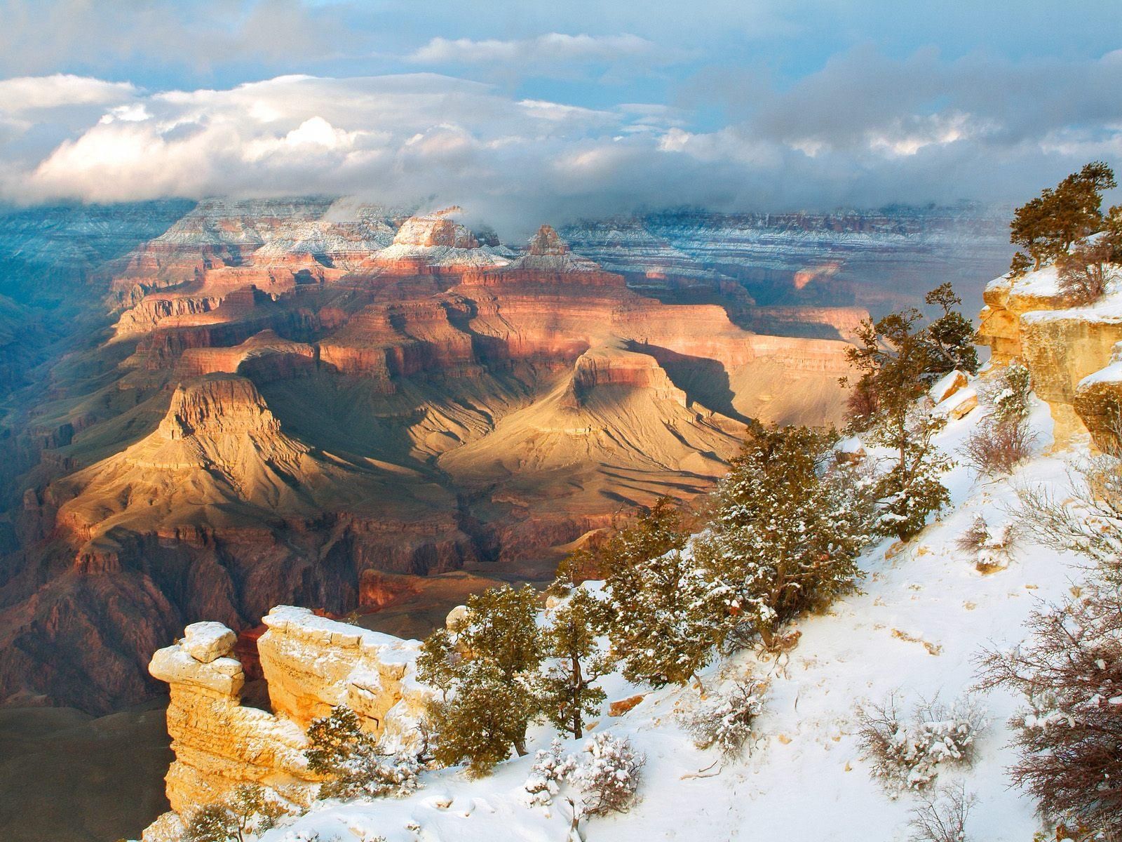 Grand canyon in winter free desktop background wallpaper image. Grand canyon wallpaper, Grand canyon national park arizona, Grand canyon national park