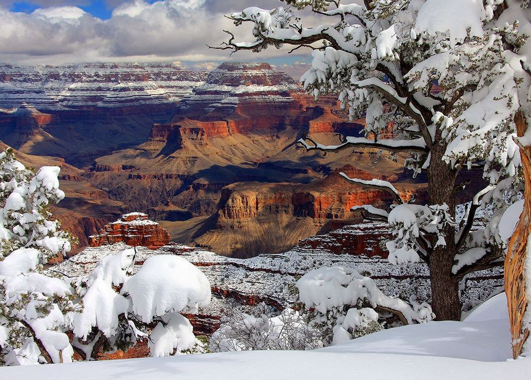 A photo gallery of picture of the Grand Canyon during winter when is covered with snow. Description fro. Grand canyon winter, Grand canyon picture, Grand canyon