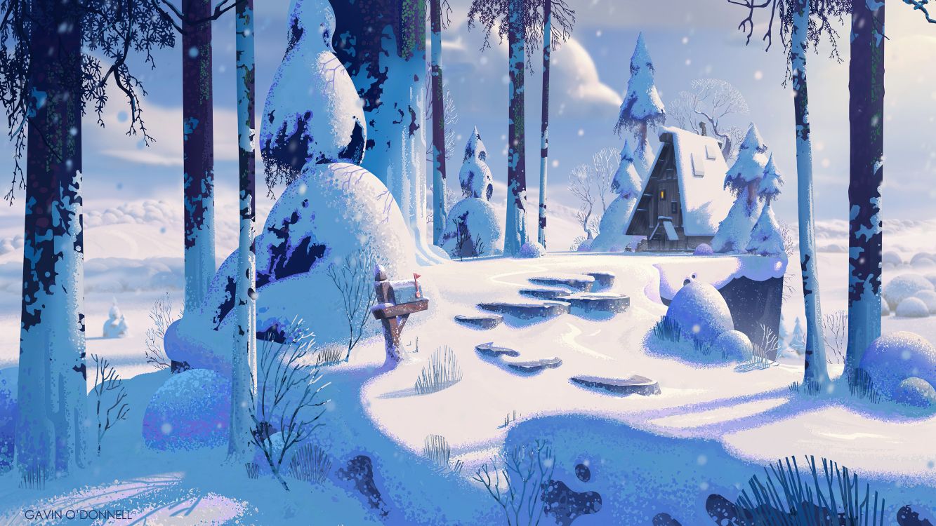 Wallpaper Winter, Snow, Freezing, Art, Ice Cap, Background Free Image