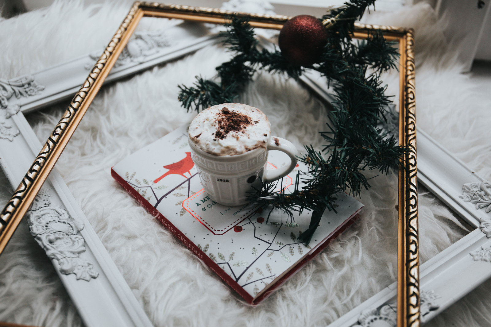 Wallpaper, winter, coffee, Christmas, chocolate, latte, ART, notebook, christmas decoration 5760x3840