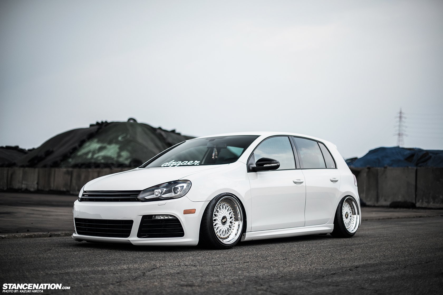Stanced VW Golf GTI HD Wallpaper and Background Image