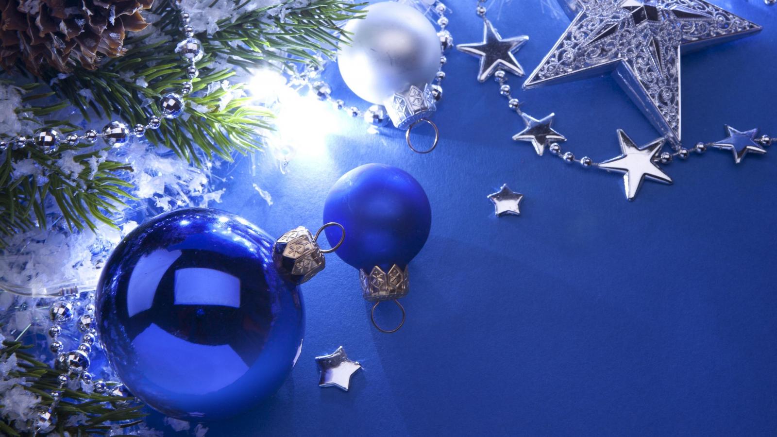 Blue Xmas Desktop Wallpaper HD Christmas Background