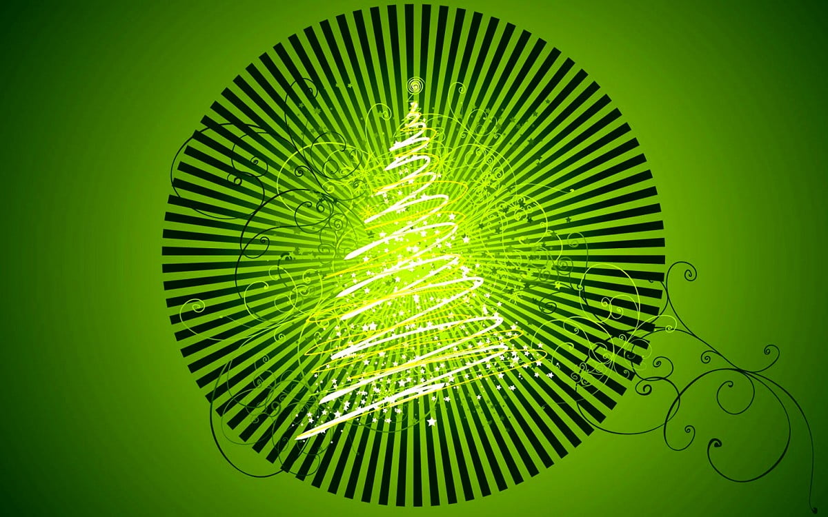 Christmas Postcards, Green, Light wallpaper. Best Free Download background