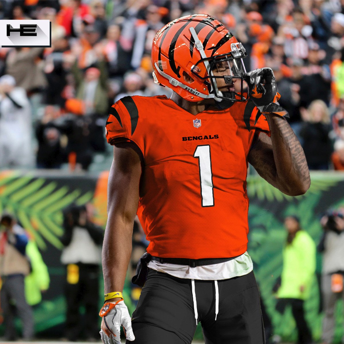 Ja'Marr Chase Looks Awesome in the Cincinnati Bengals' New Stripes