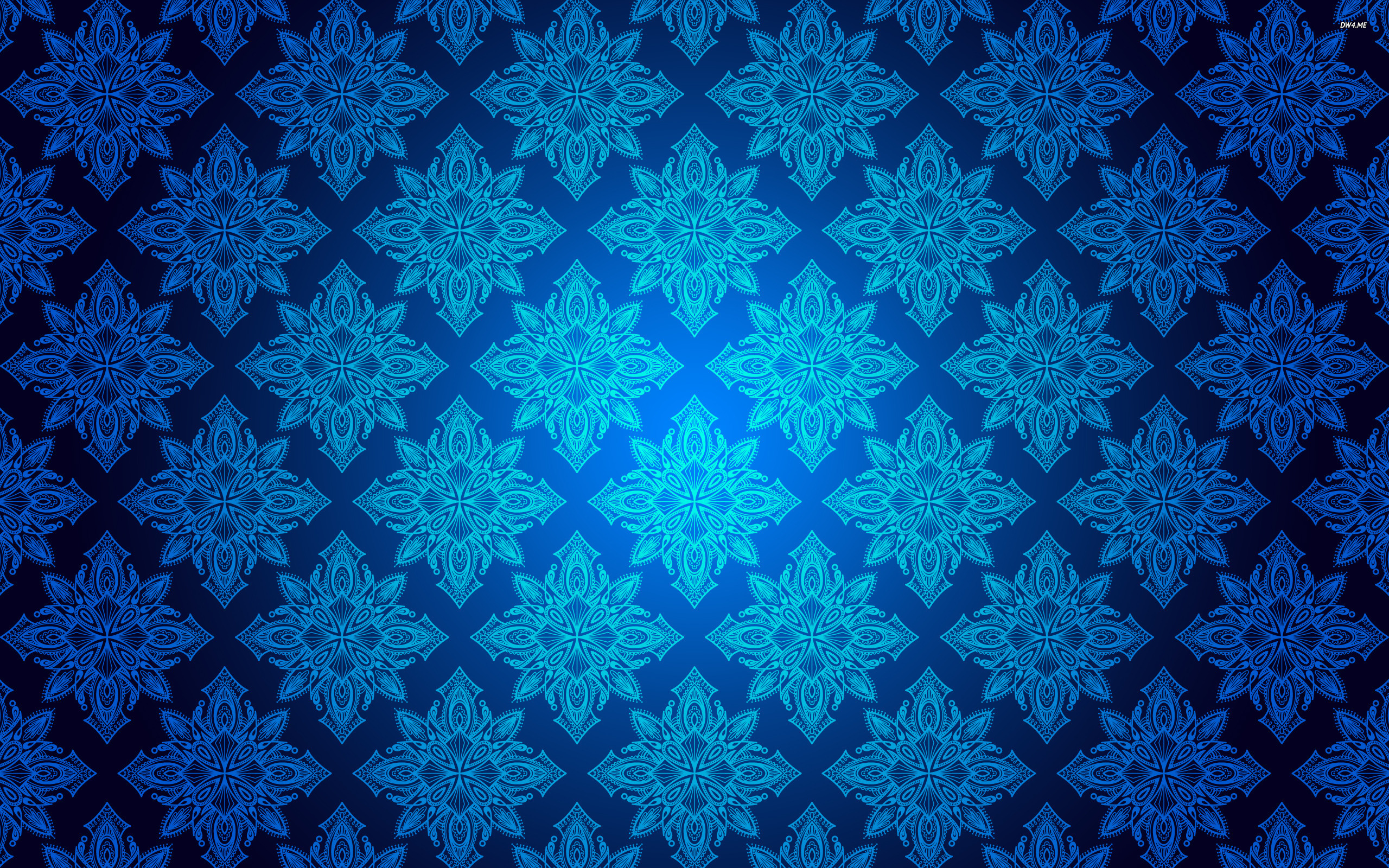 Blue Patterned Wallpaper