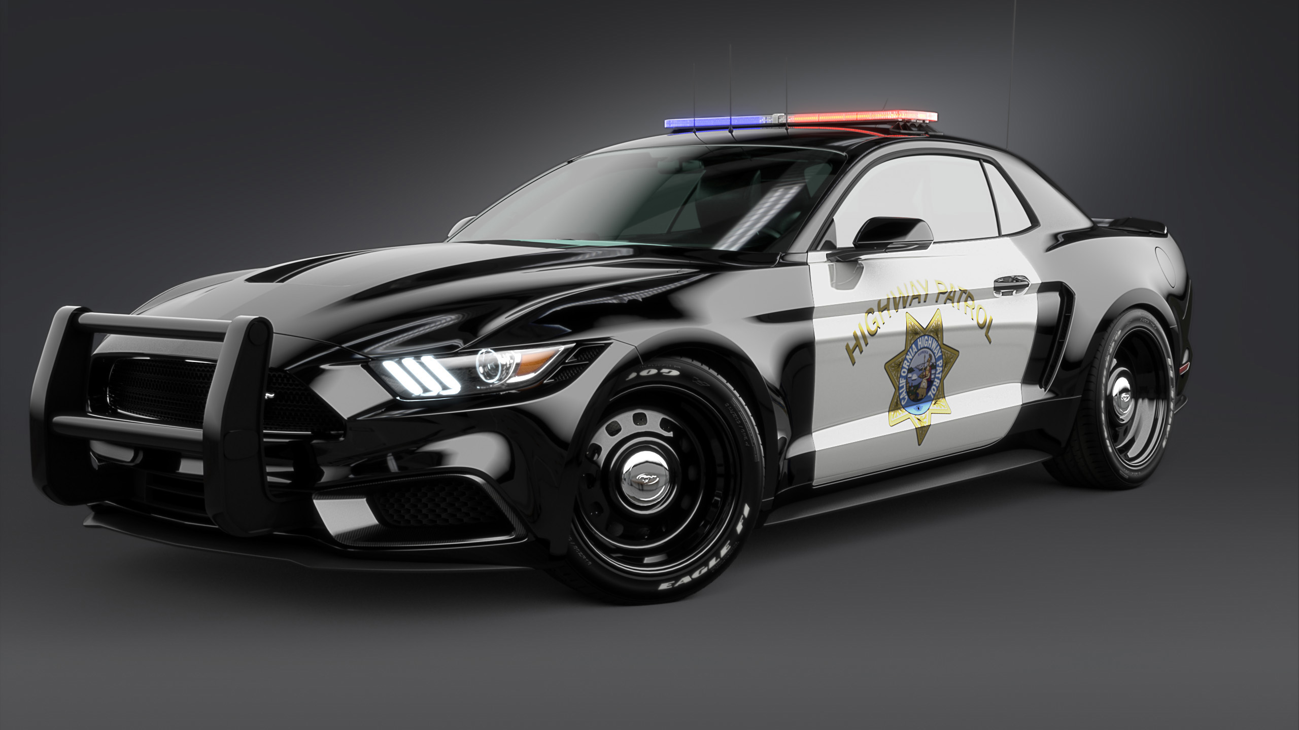 Ford Mustang NotchBack Design Police 2 Wallpaper. HD Car Wallpaper